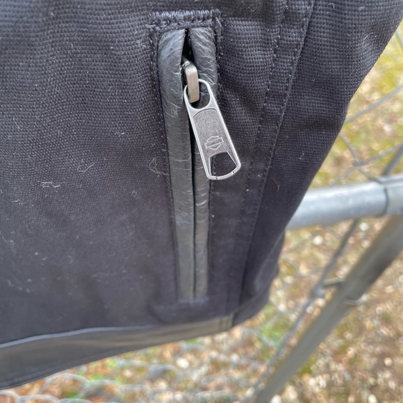 Harley-Davidson Pocket System Leather Textile Vest Size Large - Picture 11 of 12